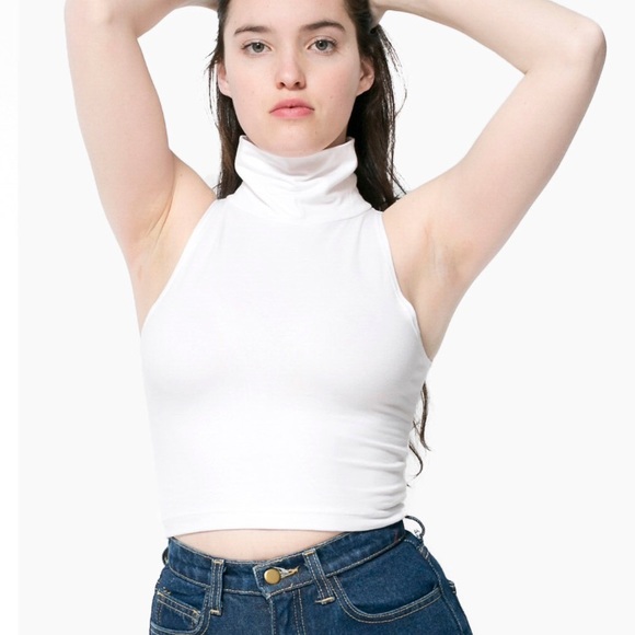 American apparel white crop top Clearance